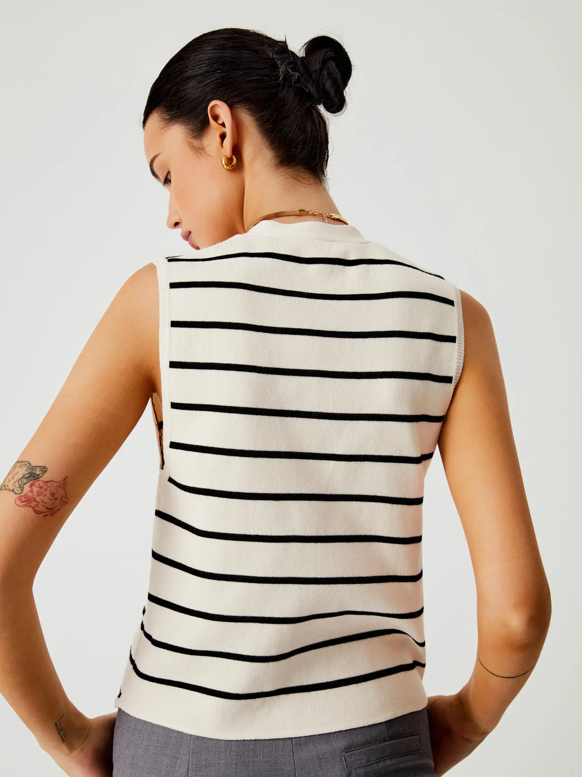 Effortless Charming Stripe Vest