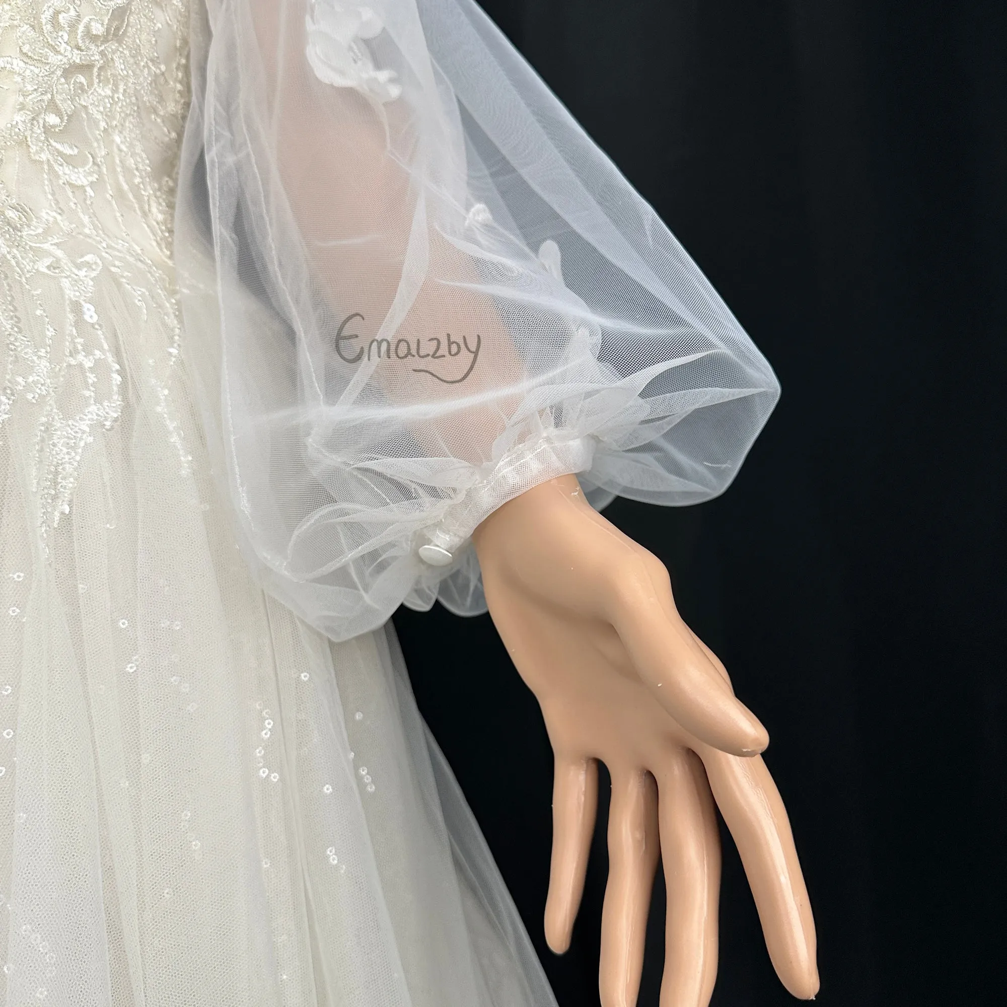 EMALZBY Dream detachable sleeves for wedding dresses ,birdal wedding dress sleeve BYRD71