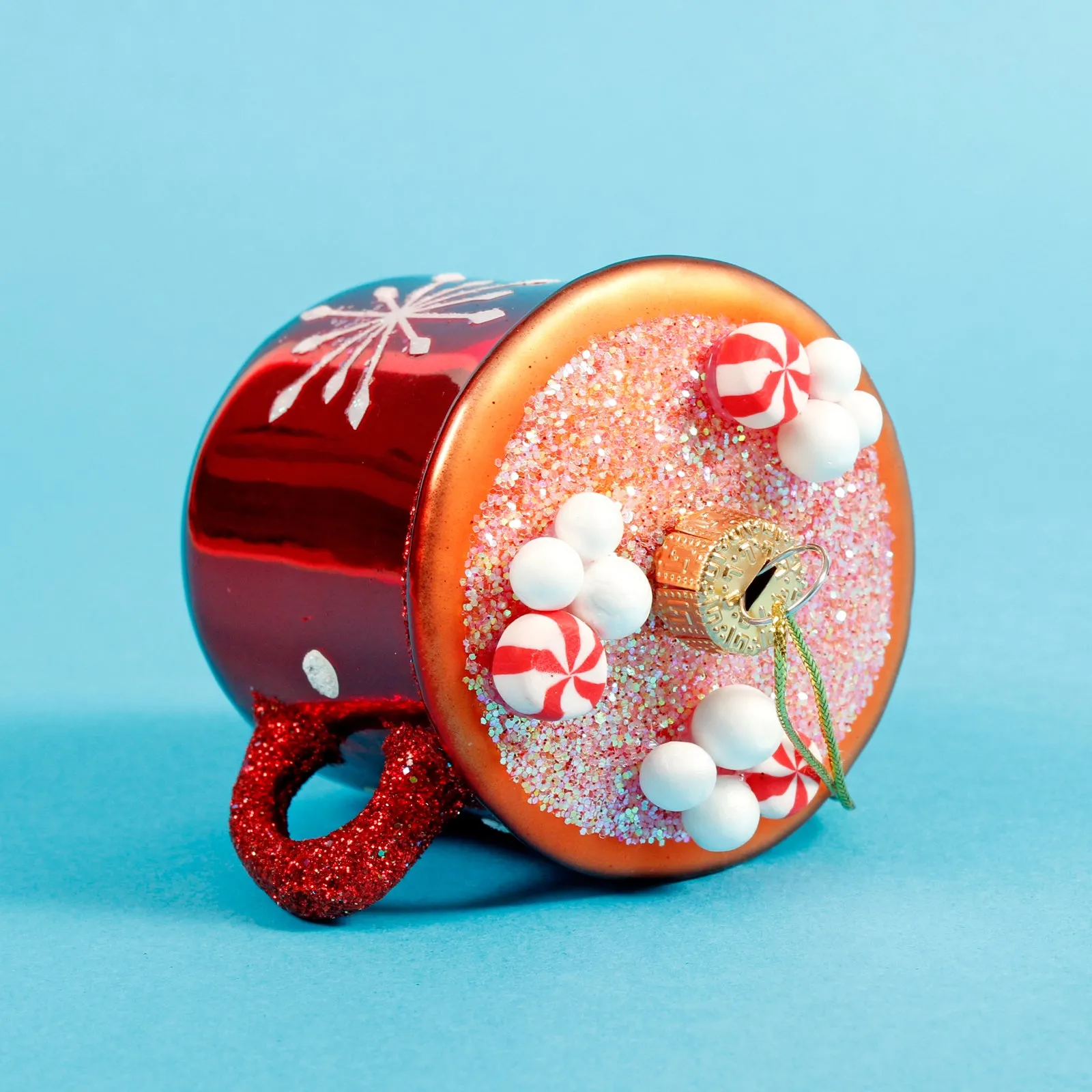 Enamel Hot Chocolate Mug Shaped Bauble