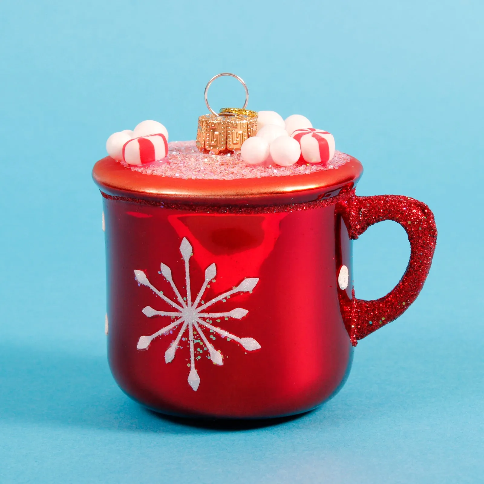 Enamel Hot Chocolate Mug Shaped Bauble