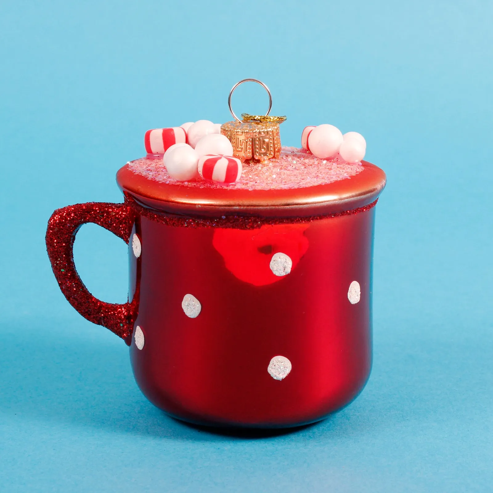 Enamel Hot Chocolate Mug Shaped Bauble