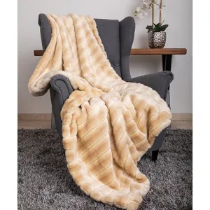 Faux Fur Dog Throw in Cream