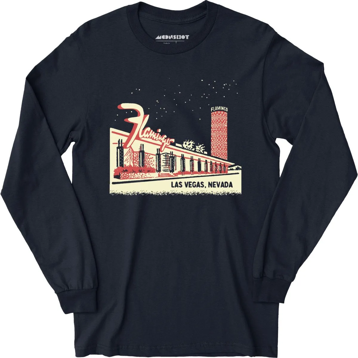 Flamingo Hotel Retro Vintage Las Vegas - Long Sleeve T-Shirt