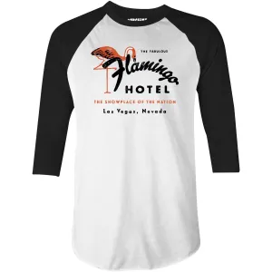 Flamingo Hotel - Vintage Las Vegas - 3/4 Sleeve Raglan T-Shirt