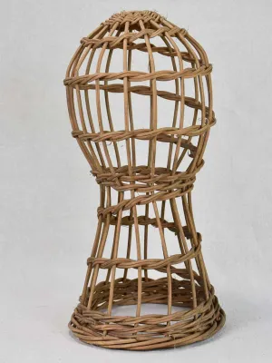 French wicker hat stand 1930's 15"