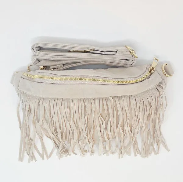 Fringed Or Not Suede Sling Bag