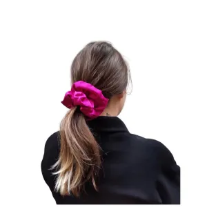 Fuchsia Satin scrunchie