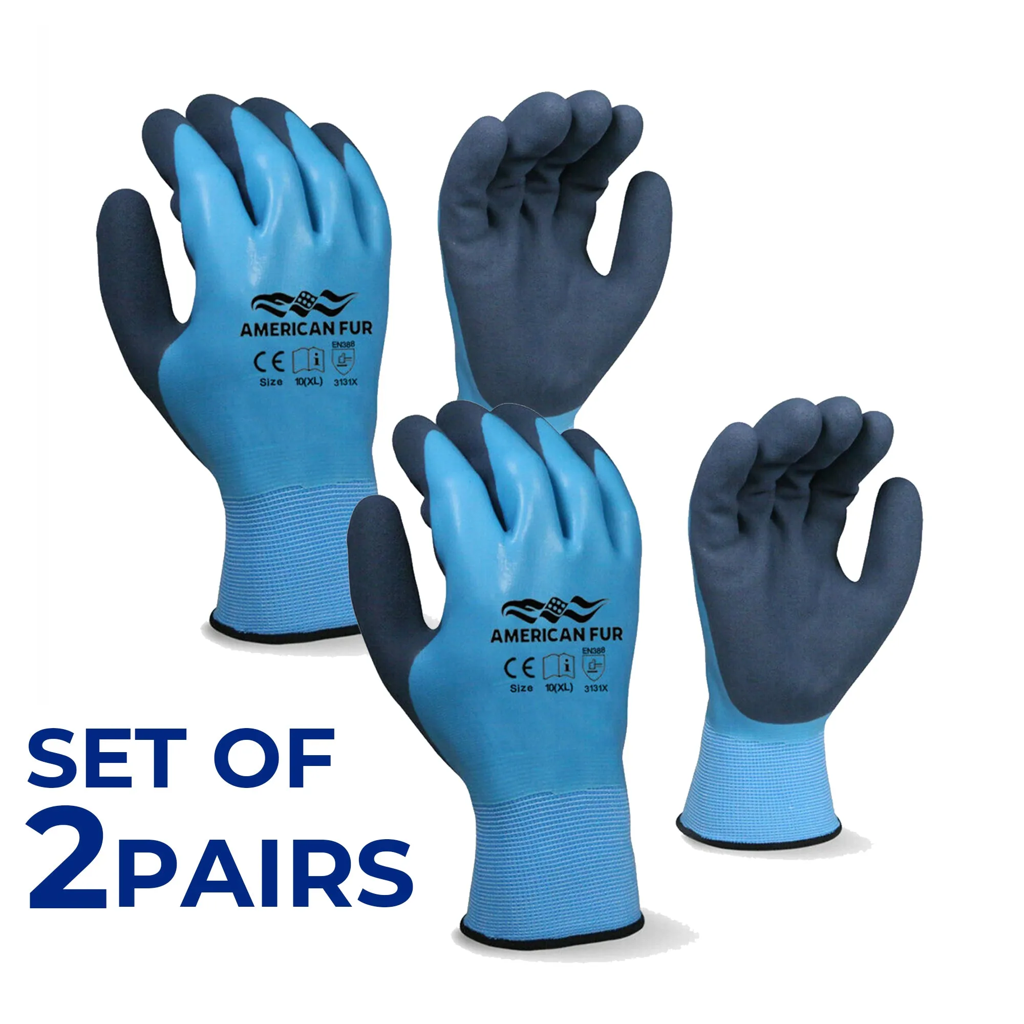 Fully Coated Double Dip Waterproof Latex Breathable Gloves