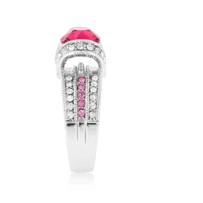 Garett Vintage Pink Oval CZ Ring | 2.8ct