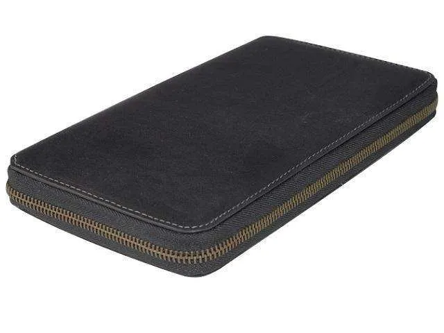 Genuine Leather Dakota Travel Wallet | Zipped Closure | Passport Holder