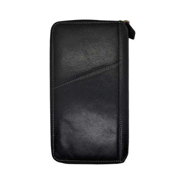 Genuine Leather Dakota Travel Wallet | Zipped Closure | Passport Holder