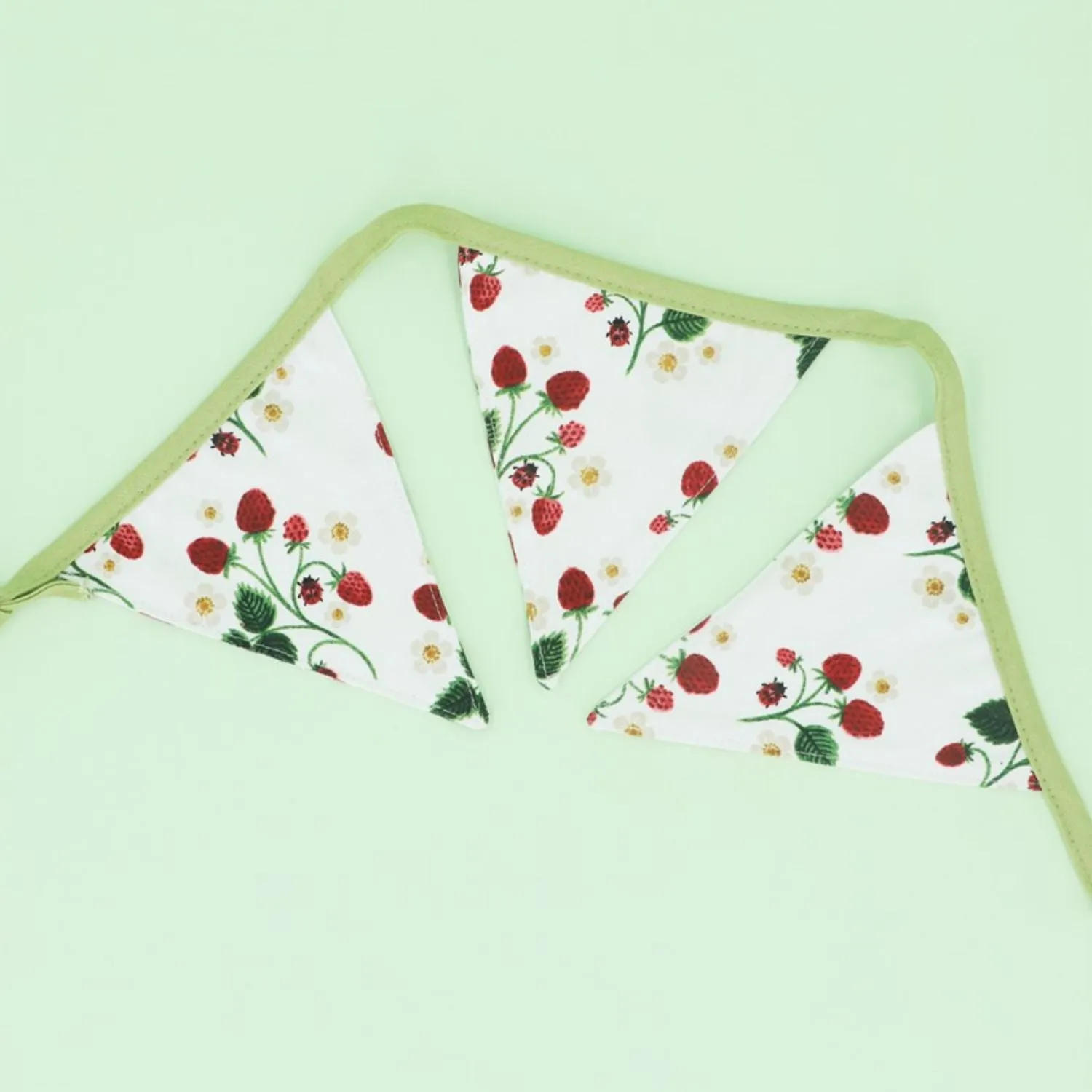 Gisela Graham 180cm Strawberries Cotton Bunting