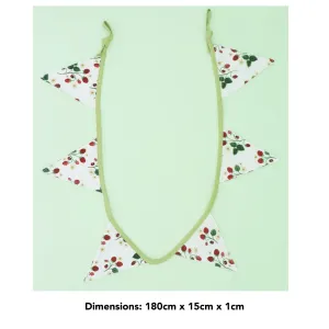 Gisela Graham 180cm Strawberries Cotton Bunting