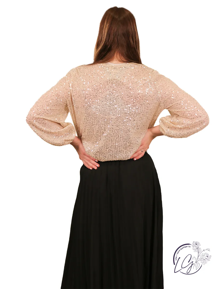 Glimmer Glamour Long Sleeve Blouse