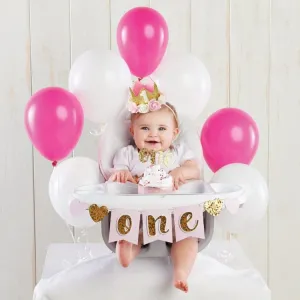 Gold Glitter 1st Birthday Decoration Kit