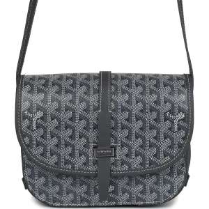 Goyard Goyardine Grey Belvedere PM Bag Palladium Hardware