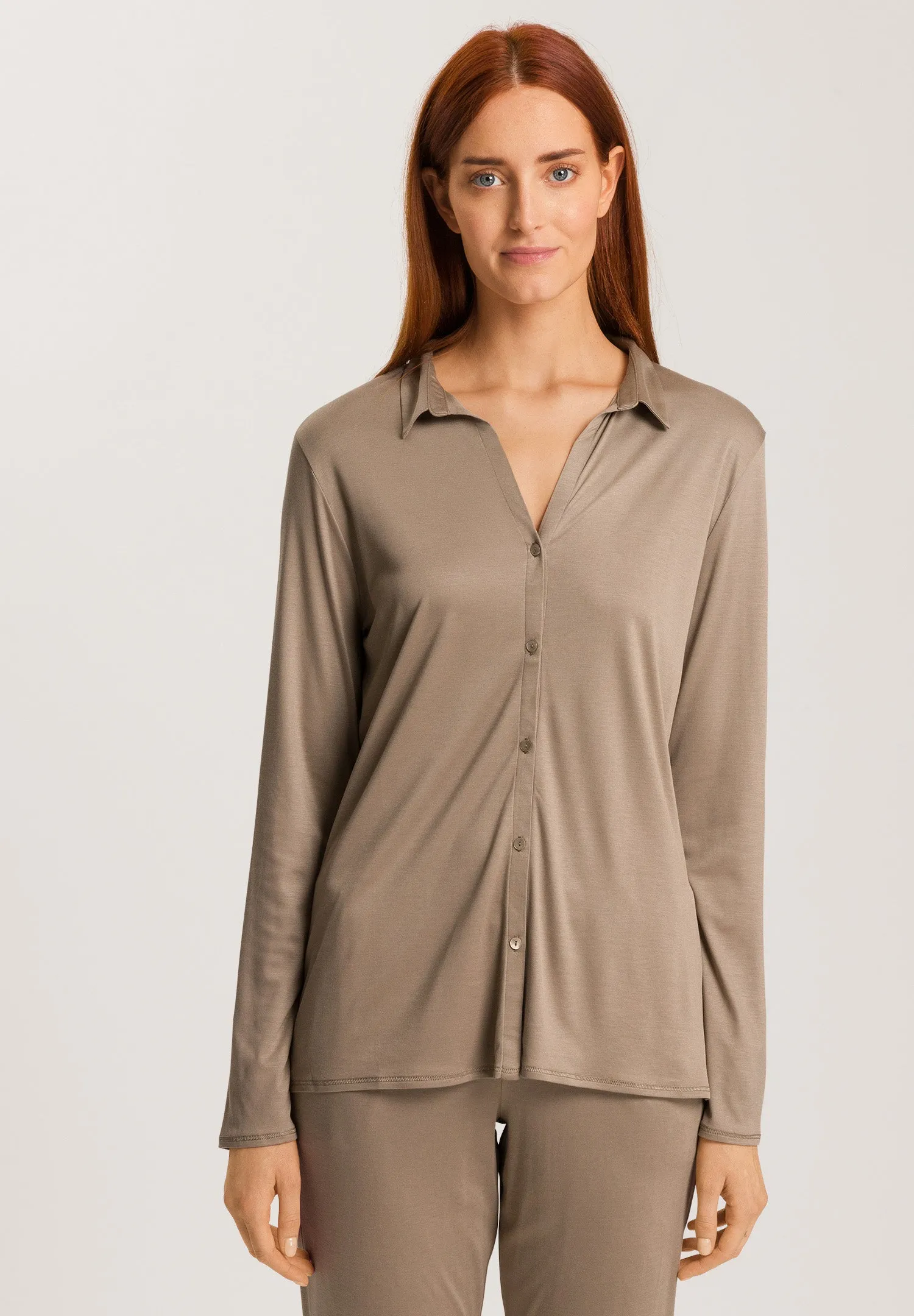 Grand Central Silk Blend Shirt | Taupe 77305-2847