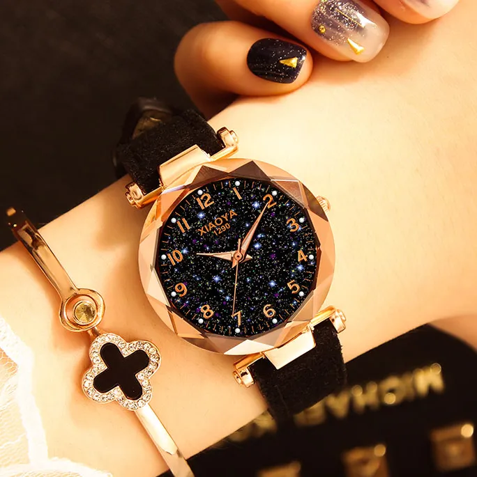 Grinded Belt Starry Sky Women's Watches