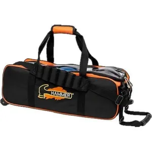 Hammer Premium Black/Orange Slim Triple Tote Bowling Bag