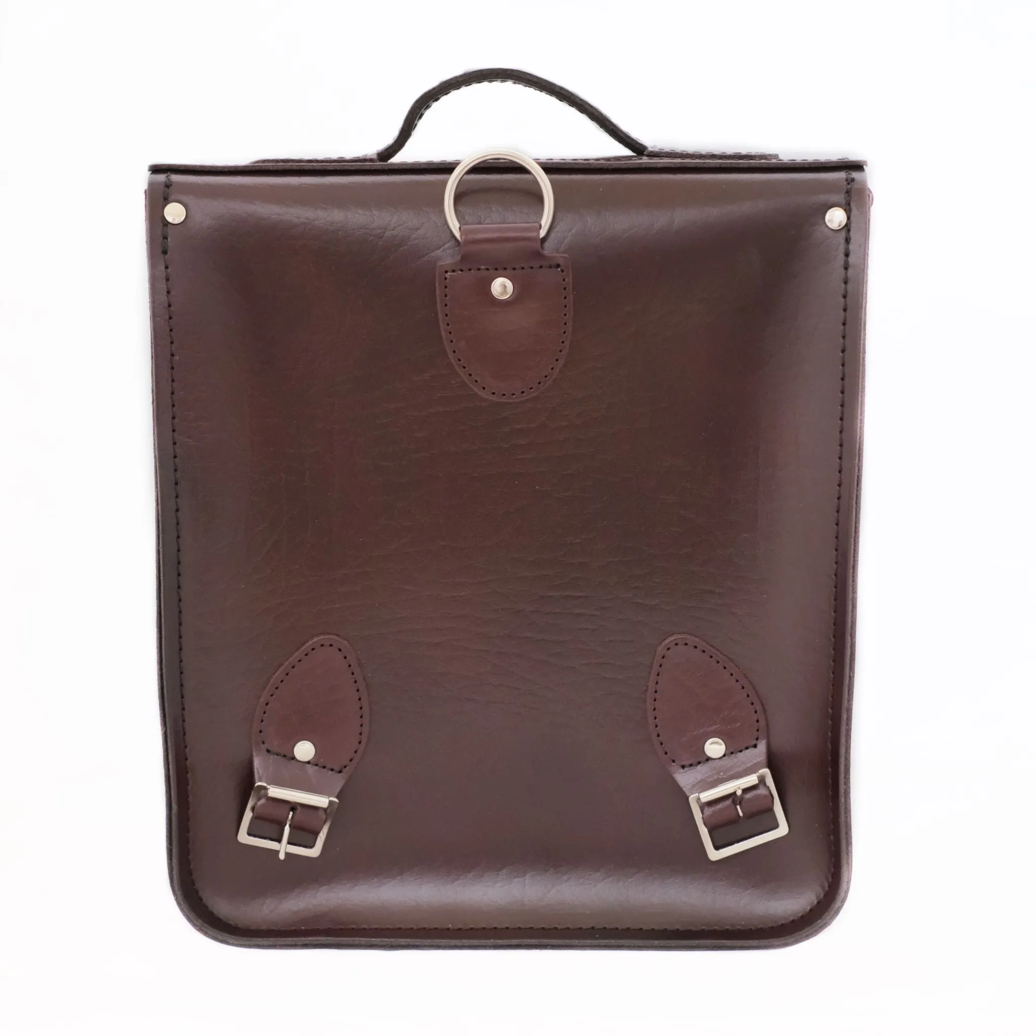 Handmade Leather City Backpack - Marsala Red Executive