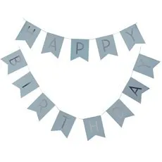 HAPPY BIRTHDAY BANNER - BLUE PASTEL