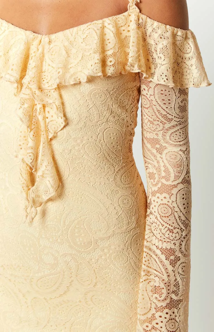 Harlow Cream Lace Mini Dress