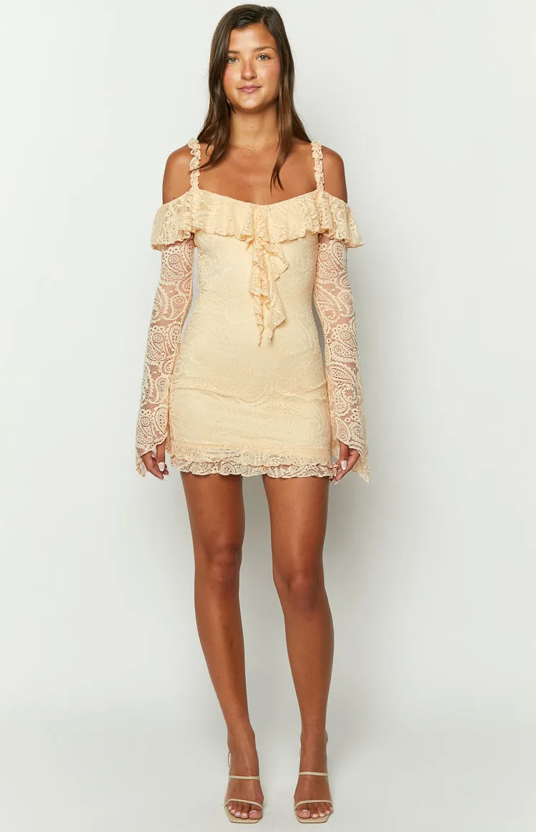 Harlow Cream Lace Mini Dress