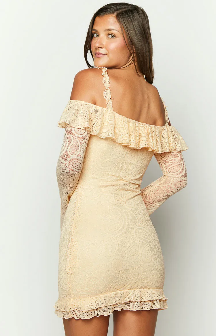 Harlow Cream Lace Mini Dress