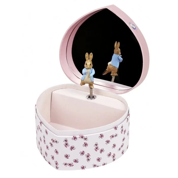 Heart - Shaped Musical Jewellery Box: Peter Rabbit