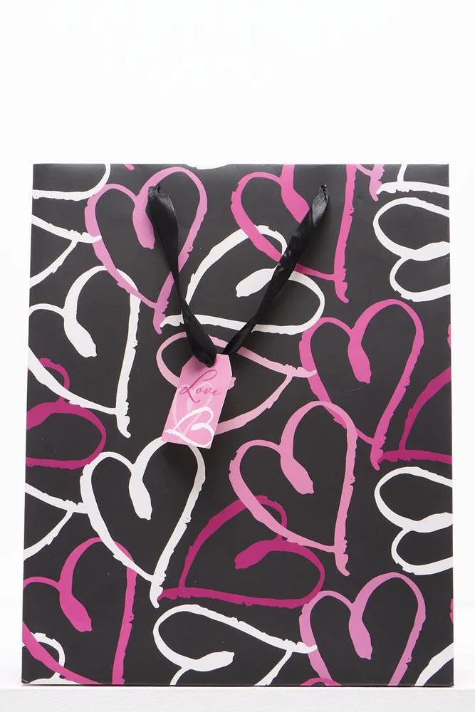 Hearts Gift Bag Purple