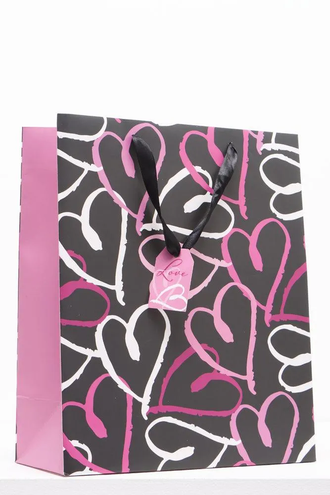 Hearts Gift Bag Purple