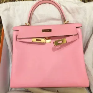 Hermès Kelly 28 Rose Confetti Epsom Gold Hardware GHW