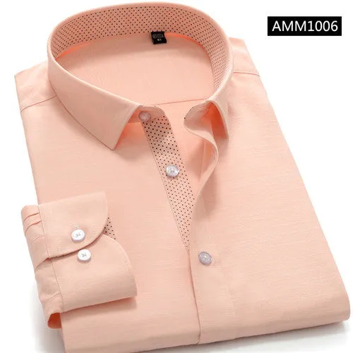 High Quality Solid Cotton Long Sleeve Shirt #AMM1X