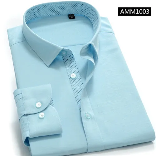 High Quality Solid Cotton Long Sleeve Shirt #AMM1X