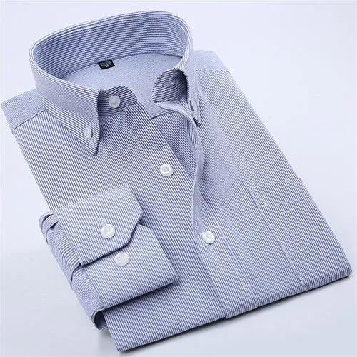 High Quality Striped Twill Long Sleeve Shirt #NJFXX