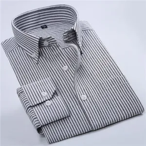 High Quality Striped Twill Long Sleeve Shirt #NJFXX