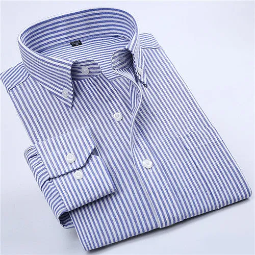 High Quality Striped Twill Long Sleeve Shirt #NJFXX