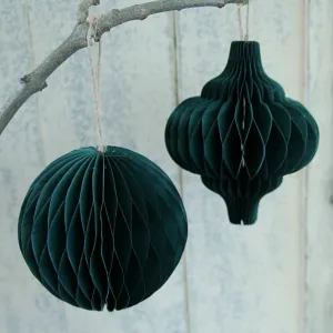 Honeycomb Decoration - Forest Green