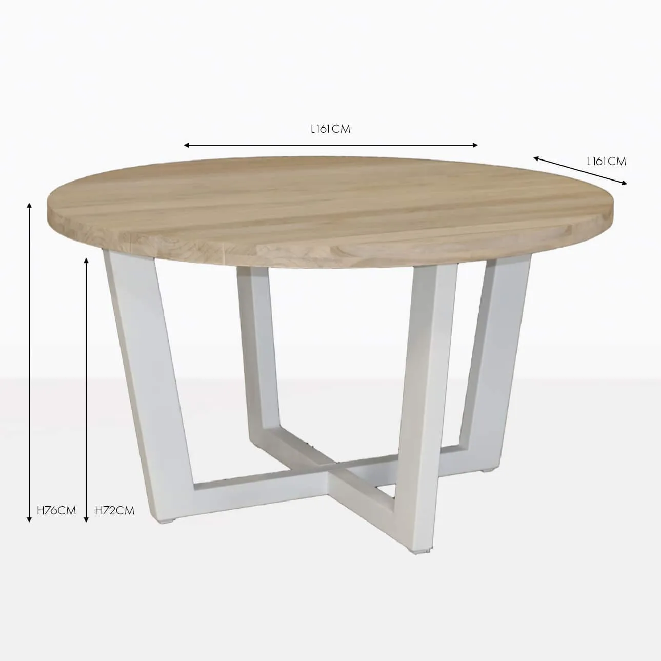 Jimmy Round Reclaimed Teak Dining Table