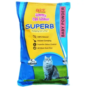 JiMMy Superb Baby Powder Scented Clumping Cat Litter