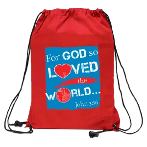 John 3:16 Adjustable Drawstring Bag