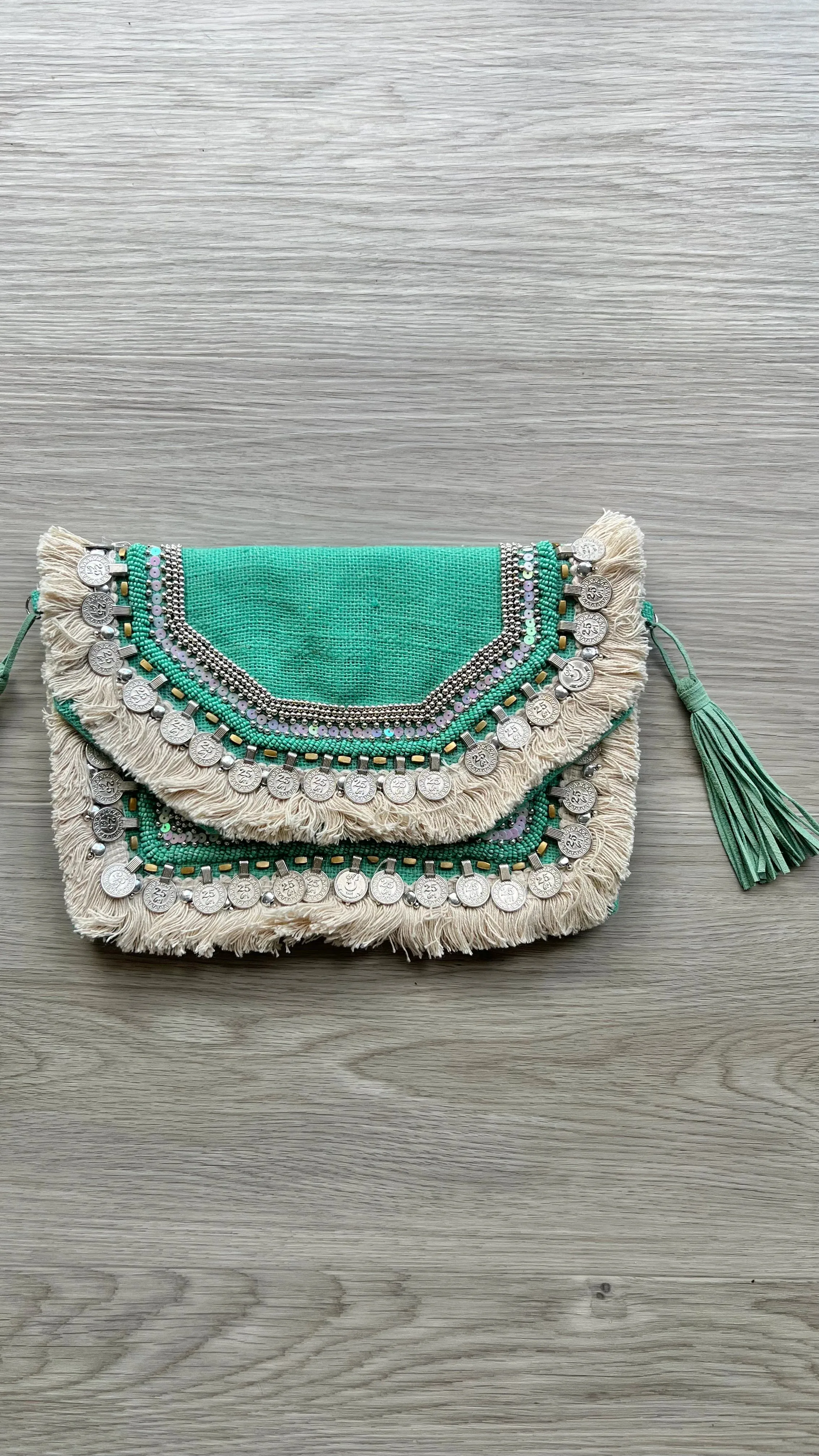 Juniper Boho Clutch - Aqua