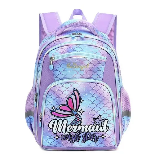 Kids Mermaid Tail School Bag Backpack