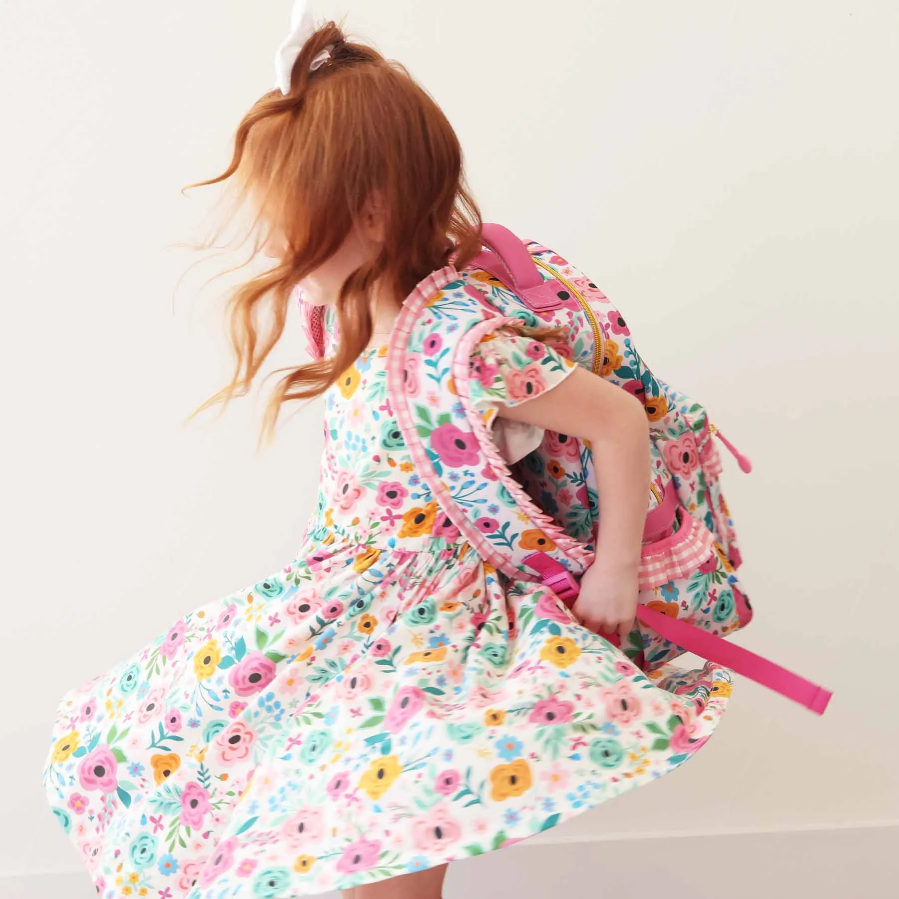 Kids Ruffle Backpack | Pretty Poppies