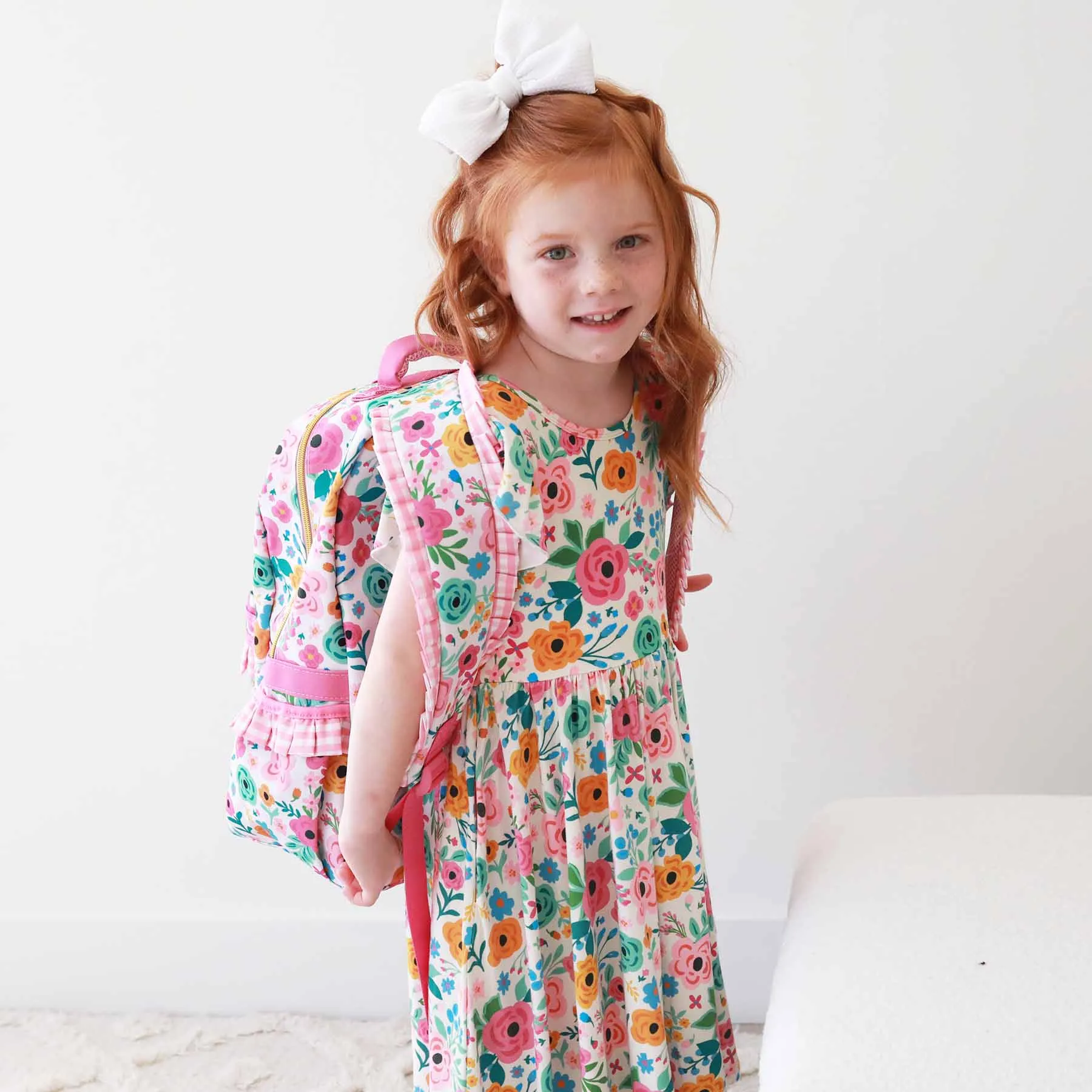 Kids Ruffle Backpack | Pretty Poppies