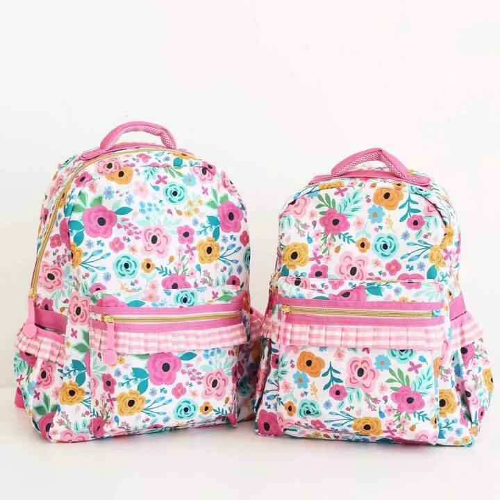 Kids Ruffle Backpack | Pretty Poppies