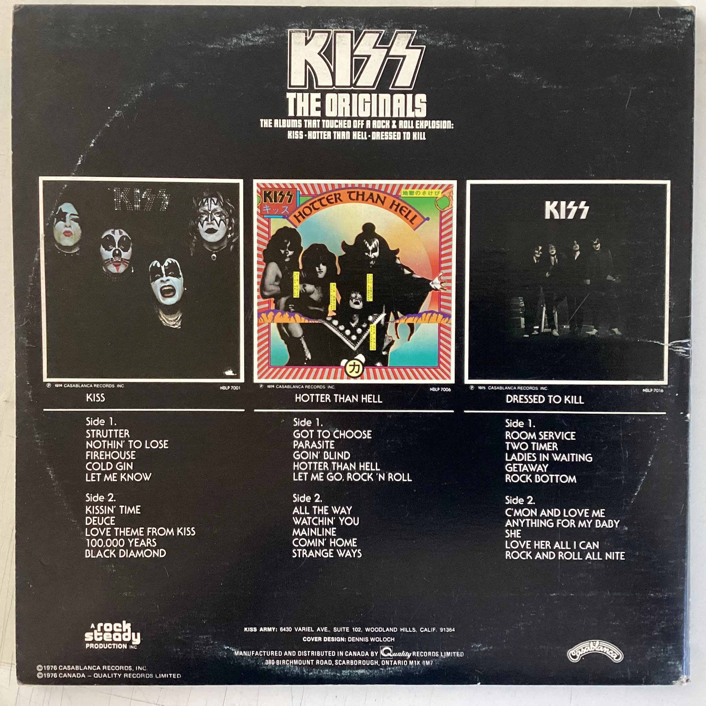 KISS = ORIGINALS (CDN 1976) (USED)