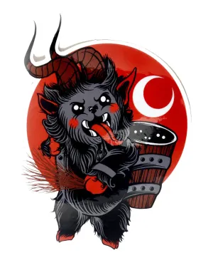 Krampus Cut Vinyl STICKER