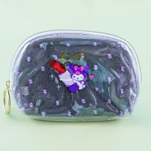 Kuromi Giant Lippie Shell-Shaped Cosmetic Pouch