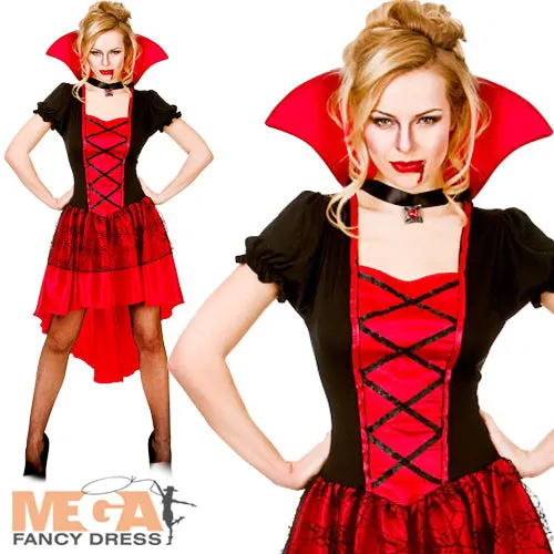 Ladies Halloween Glamorous Vampire Costume